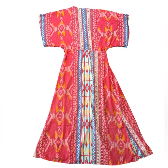 Mamey Beach Lightweight Pattern Cover Up Dress Size Small Lounge Sexy Elegant - Picture 8 of 8